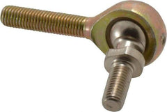 Alinabal - 1/4" ID, 3/4" Max OD, 1,650 Lb Max Static Cap, Spherical Rod End - 1/4-28 LH, 1" Shank Diam, 1" Shank Length, Steel with Molded Nyloy Raceway - Makers Industrial Supply