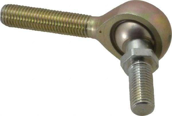 Alinabal - 5/16" ID, 7/8" Max OD, 2,800 Lb Max Static Cap, Spherical Rod End - 5/16-24 RH, 0.437" Shank Diam, 1-1/4" Shank Length, Steel with Molded Nyloy Raceway - Makers Industrial Supply