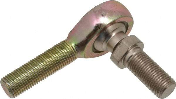 Alinabal - 1/2" ID, 1-5/16" Max OD, 6,400 Lb Max Static Cap, Spherical Rod End - 1/2-20 RH, 3/4" Shank Diam, 1-1/2" Shank Length, Steel with Molded Nyloy Raceway - Makers Industrial Supply