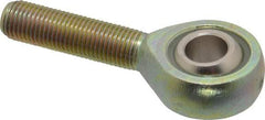 Alinabal - 3/8" ID, 1" Max OD, 3,200 Lb Max Static Cap, Spherical Rod End - 3/8-24 RH, 0.562" Shank Diam, 1-1/4" Shank Length, Steel with Molded Nyloy Raceway - Makers Industrial Supply