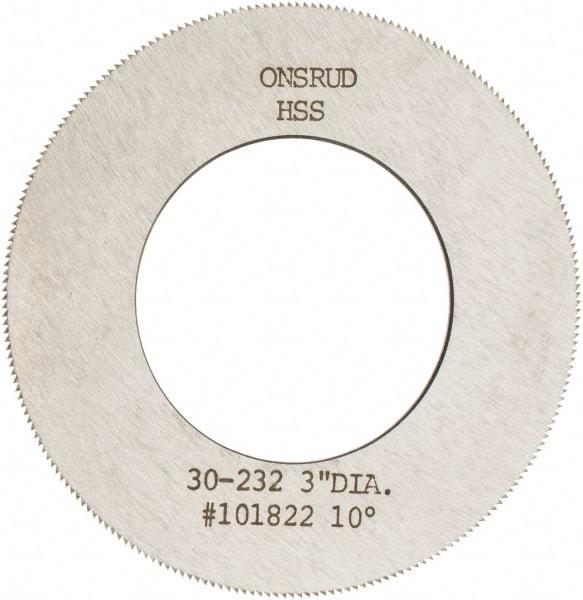 Onsrud - 3" Diam x 0.032" Blade Thickness x 1-5/8" Arbor Hole Diam, 224 Tooth Slitting and Slotting Saw - Arbor Connection, High Speed Steel - Makers Industrial Supply