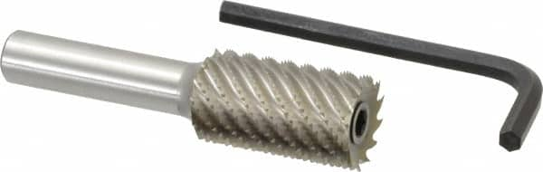 Onsrud - 7/8" Cutting Diam x 1-1/2" Length of Cut, 12 Flute, Downcut Spiral Router Bit - Uncoated, Right Hand Cut, High Speed Steel, 3-1/2" OAL x 1/2" Shank Diam, Hogger - Makers Industrial Supply