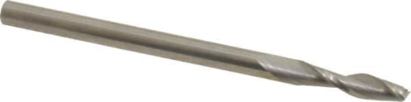 Onsrud - 1/8" Cutting Diam x 1/2" Length of Cut, 2 Flute, Upcut Spiral Router Bit - Uncoated, Right Hand Cut, Solid Carbide, 2" OAL x 1/8" Shank Diam, Double Edge, 30° Helix Angle - Makers Industrial Supply