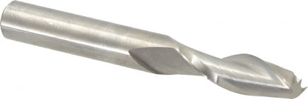 Onsrud - 3/8" Cutting Diam x 1-1/8" Length of Cut, 2 Flute, Upcut Spiral Router Bit - Uncoated, Right Hand Cut, Solid Carbide, 3" OAL x 3/8" Shank Diam, Double Edge, 30° Helix Angle - Makers Industrial Supply