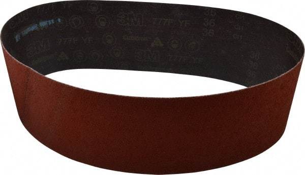 3M - 6" Wide x 48" OAL, 36 Grit, Ceramic Abrasive Belt - Ceramic, Very Coarse, Coated, YF Weighted Cloth Backing, Wet/Dry, Series 777F - Makers Industrial Supply