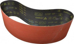 3M - 6" Wide x 310" OAL, 80 Grit, Ceramic Abrasive Belt - Ceramic, Medium, Coated, YF Weighted Cloth Backing, Wet/Dry, Series 777F - Makers Industrial Supply