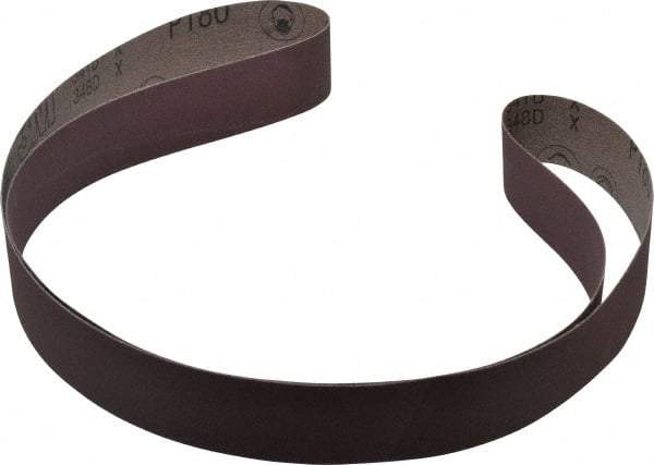 3M - 1-1/2" Wide x 60" OAL, 180 Grit, Aluminum Oxide Abrasive Belt - Aluminum Oxide, Very Fine, Coated, X Weighted Cloth Backing, Series 341D - Makers Industrial Supply