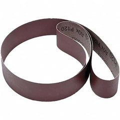 Abrasive Belt: 2″ Width, 120 Grit, Aluminum Oxide Coated, X Weighted, Series 241D