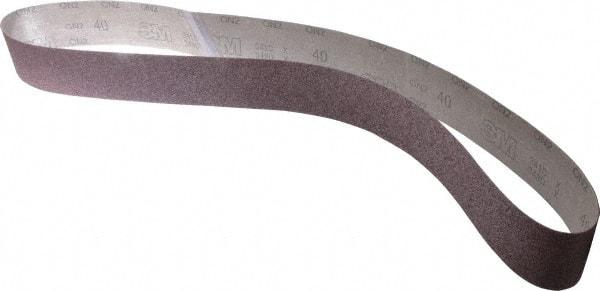 3M - 2-1/2" Wide x 60" OAL, 40 Grit, Aluminum Oxide Abrasive Belt - Aluminum Oxide, Coarse, Coated, X Weighted Cloth Backing, Series 341D - Makers Industrial Supply