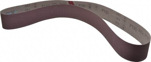 3M - 2-1/2" Wide x 60" OAL, 180 Grit, Aluminum Oxide Abrasive Belt - Aluminum Oxide, Very Fine, Coated, X Weighted Cloth Backing, Series 341D - Makers Industrial Supply