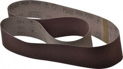 3M - 2-1/2" Wide x 60" OAL, 240 Grit, Aluminum Oxide Abrasive Belt - Aluminum Oxide, Very Fine, Coated, X Weighted Cloth Backing, Series 341D - Makers Industrial Supply