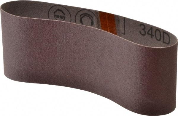 3M - 3" Wide x 18" OAL, 120 Grit, Aluminum Oxide Abrasive Belt - Aluminum Oxide, Fine, Coated, X Weighted Cloth Backing, Series 240D - Makers Industrial Supply