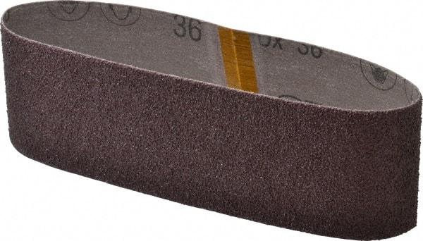 3M - 3" Wide x 21" OAL, 36 Grit, Aluminum Oxide Abrasive Belt - Aluminum Oxide, Very Coarse, Coated, X Weighted Cloth Backing, Series 341D - Makers Industrial Supply