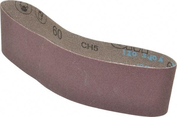 3M - 3" Wide x 21" OAL, 60 Grit, Aluminum Oxide Abrasive Belt - Aluminum Oxide, Medium, Coated, X Weighted Cloth Backing, Series 341D - Makers Industrial Supply