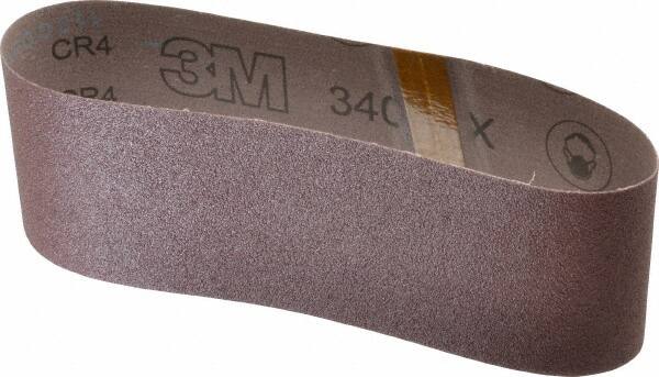 3M - 3" Wide x 21" OAL, 80 Grit, Aluminum Oxide Abrasive Belt - Aluminum Oxide, Medium, Coated, X Weighted Cloth Backing, Series 240D - Makers Industrial Supply