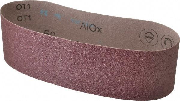 3M - 3" Wide x 24" OAL, 50 Grit, Aluminum Oxide Abrasive Belt - Aluminum Oxide, Coarse, Coated, X Weighted Cloth Backing, Series 240D - Makers Industrial Supply