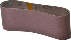 3M - 4" Wide x 24" OAL, 80 Grit, Aluminum Oxide Abrasive Belt - Aluminum Oxide, Medium, Coated, X Weighted Cloth Backing, Series 240D - Makers Industrial Supply