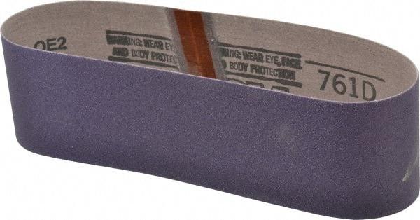 3M - 3" Wide x 24" OAL, 100 Grit, Ceramic Abrasive Belt - Ceramic, Fine, Coated, Y Weighted Cloth Backing, Series 761D - Makers Industrial Supply