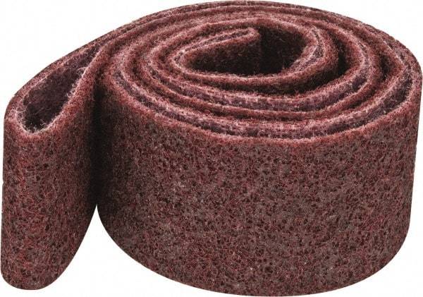 3M - 2" Wide x 60" OAL, Aluminum Oxide Abrasive Belt - Aluminum Oxide, Medium, Nonwoven, Series SC-BS - Makers Industrial Supply