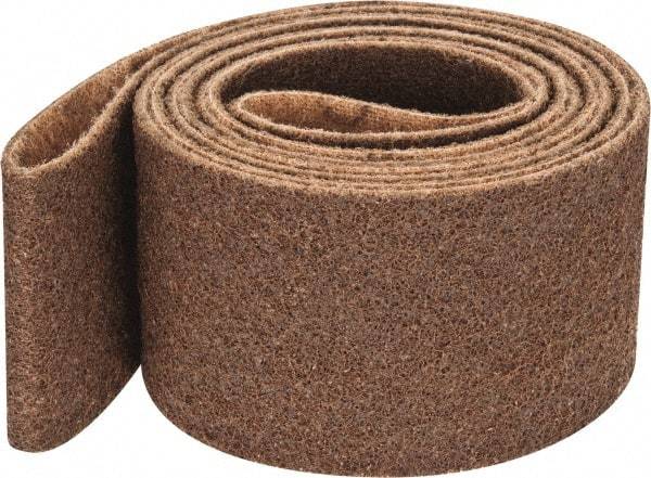 3M - 4" Wide x 132" OAL, Aluminum Oxide Abrasive Belt - Aluminum Oxide, Coarse, Nonwoven, Series SC-BS - Makers Industrial Supply