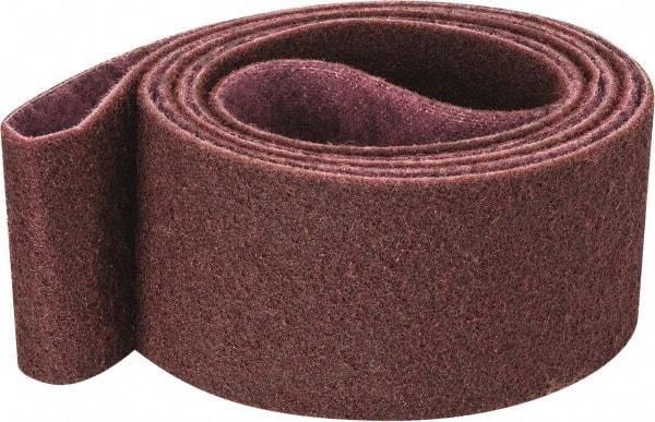 3M - 4" Wide x 132" OAL, Aluminum Oxide Abrasive Belt - Aluminum Oxide, Medium, Nonwoven, Series SC-BS - Makers Industrial Supply