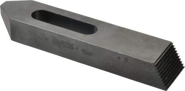 Jergens - 3/4" Stud, Low Carbon Steel, Plain Strap Clamp - 2-1/4" Travel, 8" OAL x 1-3/4" Wide x 1-1/8" High, Black Oxide Finish, Tapered Nose - Makers Industrial Supply