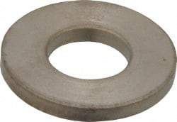 Gibraltar - 1/2" Screw, Grade 12L14 Case Hardened Steel Standard Flat Washer - 17/32" ID x 1-1/8" OD, 1/8" Thick, Nickel-Plated Finish - Makers Industrial Supply