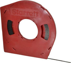 Starrett - 1/4" x 100' x 0.025" Carbon Steel Band Saw Blade Coil Stock - 6 TPI, Toothed Edge, Hook Form, Raker Set, Flexible Back, Positive Angle, Constant Pitch, Contour Cutting - Makers Industrial Supply