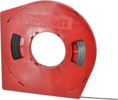 Starrett - 1/4" x 100' x 0.025" Carbon Steel Band Saw Blade Coil Stock - 6 TPI, Toothed Edge, Straight Form, Raker Set, Flexible Back, No Rake Angle, Constant Pitch, Contour Cutting - Makers Industrial Supply