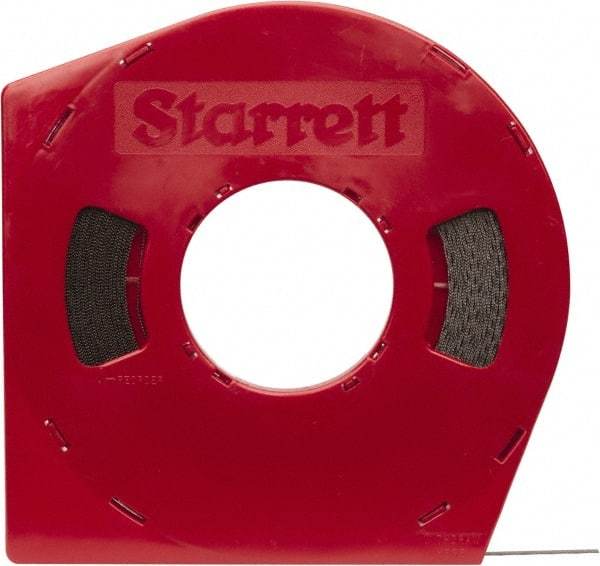 Starrett - 1/4" x 100' x 0.025" Carbon Steel Band Saw Blade Coil Stock - 18 TPI, Toothed Edge, Straight Form, Wavy Set, Flexible Back, No Rake Angle, Constant Pitch, Contour Cutting - Makers Industrial Supply