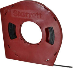 Starrett - 3/8" x 100' x 0.025" Carbon Steel Band Saw Blade Coil Stock - 6 TPI, Toothed Edge, Straight Form, Raker Set, Flexible Back, No Rake Angle, Constant Pitch, Contour Cutting - Makers Industrial Supply