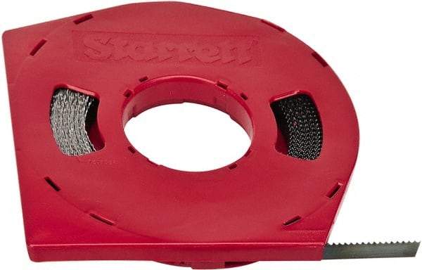 Starrett - 3/8" x 100' x 0.025" Carbon Steel Band Saw Blade Coil Stock - 10 TPI, Toothed Edge, Straight Form, Raker Set, Flexible Back, No Rake Angle, Constant Pitch, Contour Cutting - Makers Industrial Supply