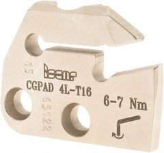 Iscar - Left Hand Cut, 5mm Insert Width, Cutoff & Grooving Support Blade for Indexables - 16mm Max Depth of Cut, 5.2mm Head Projection - Makers Industrial Supply