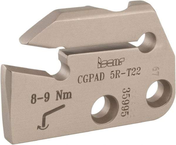 Iscar - Right Hand Cut, 6.4mm Insert Width, Cutoff & Grooving Support Blade for Indexables - 22mm Max Depth of Cut, 5.2mm Head Projection - Makers Industrial Supply