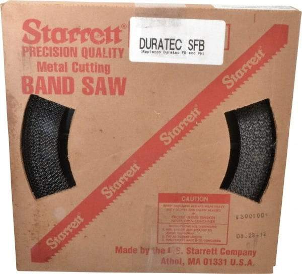 Starrett - 3/4" x 100' x 0.032" Carbon Steel Band Saw Blade Coil Stock - 6 TPI, Toothed Edge, Straight Form, Raker Set, Flexible Back, No Rake Angle, Constant Pitch, Contour Cutting - Makers Industrial Supply