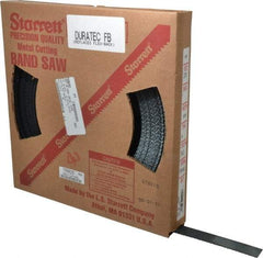 Starrett - 1" x 100' x 0.035" Carbon Steel Band Saw Blade Coil Stock - 10 TPI, Toothed Edge, Straight Form, Raker Set, Flexible Back, No Rake Angle, Constant Pitch, Contour Cutting - Makers Industrial Supply