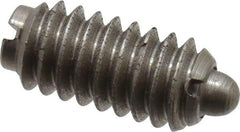 Gibraltar - 1/4-20, 17/32" Thread Length, 0.078" Plunger Projection, Stainless Steel Threaded Spring Plunger - 0.119" Max Plunger Diam, 0.531" Plunger Length, 1 Lb Init End Force, 3.5 Lb Final End Force - Makers Industrial Supply