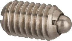 Gibraltar - 3/8-16, 5/8" Thread Length, 0.11" Plunger Projection, Stainless Steel Threaded Spring Plunger - 0.186" Max Plunger Diam, 0.625" Plunger Length, 4.5 Lb Init End Force, 18.5 Lb Final End Force - Makers Industrial Supply