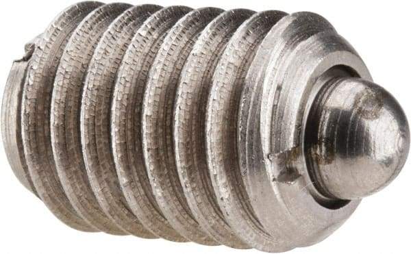 Gibraltar - 1/2-13, 3/4" Thread Length, 0.151" Plunger Projection, Stainless Steel Threaded Spring Plunger - 1/4" Max Plunger Diam, 0.75" Plunger Length, 1.75 Lb Init End Force, 5.5 Lb Final End Force - Makers Industrial Supply