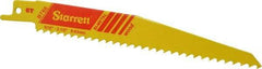 Starrett - 6" Long x 3/4" Thick, Bi-Metal Reciprocating Saw Blade - Tapered Profile, 6 TPI, Toothed Edge, Universal Shank - Makers Industrial Supply