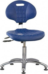 Bevco - Adjustable Chair - 18" Wide x 17-1/4" Deep, Polyurethane Seat, Blue - Makers Industrial Supply