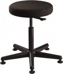 Bevco - 15" Wide x 15" Deep x 24 to 34" High, Reinforced Plastic Base, Adjustable Seat Stool - Fabric Seat, Black - Makers Industrial Supply