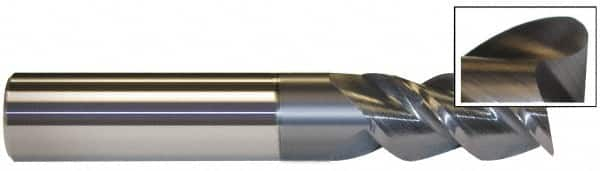 Accupro - 1" Diam 3 Flute Solid Carbide 0.03" Corner Radius End Mill - Makers Industrial Supply