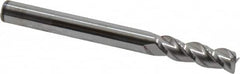 Accupro - 3/16", 3 Flute, Single End, Solid Carbide, 0.01" Corner Radius End Mill - 2" OAL, 40° Helix, Right Hand Flute, 5/8" LOC, Right Hand Cut - Makers Industrial Supply