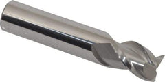 Accupro - 1/2", 3 Flute, Single End, Solid Carbide, 0.02" Corner Radius End Mill - 2-1/2" OAL, 40° Helix, Right Hand Flute, 5/8" LOC, Right Hand Cut - Makers Industrial Supply