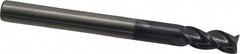 Accupro - 3/16", 3 Flute, Single End, Solid Carbide, 0.01" Corner Radius End Mill - 2" OAL, 40° Helix, Right Hand Flute, 3/8" LOC, Right Hand Cut - Makers Industrial Supply