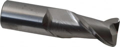 Accupro - 1", 2 Flute, Single End, Solid Carbide, 1/8" Corner Radius End Mill - 4" OAL, 40° Helix, Right Hand Flute, 1-3/4" LOC, Right Hand Cut - Makers Industrial Supply