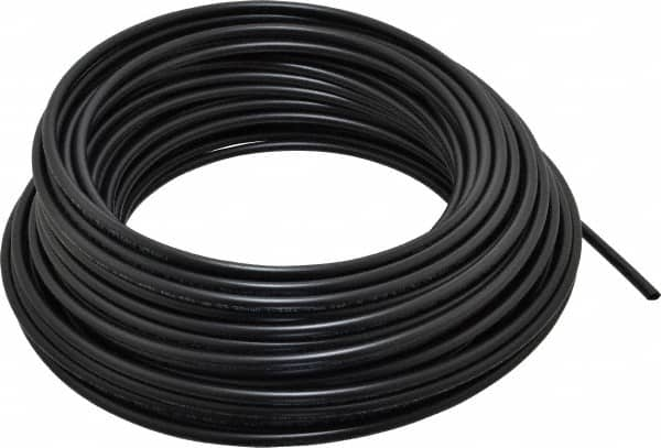 Parker - 11/64" ID x 1/4" OD, 0.04" Wall Thickness, 100' Long, Polyethylene Tube - Black, 120 Max psi, -80 to 150°F - Makers Industrial Supply