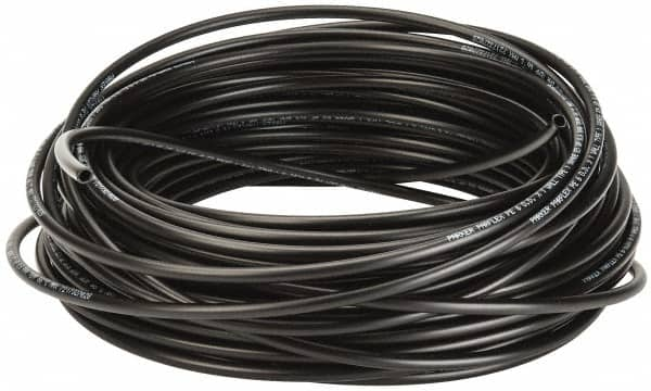 Parker - 6mm OD, 100' Long, Polyethylene Tube - Black, -80 to 150°F - Makers Industrial Supply