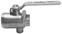 Apollo - 1-1/4" Pipe, Full Port, Bronze Standard Ball Valve - 2 Piece, Inline - One Way Flow, FNPT x FNPT Ends, Lever Handle, 125 WOG - Makers Industrial Supply